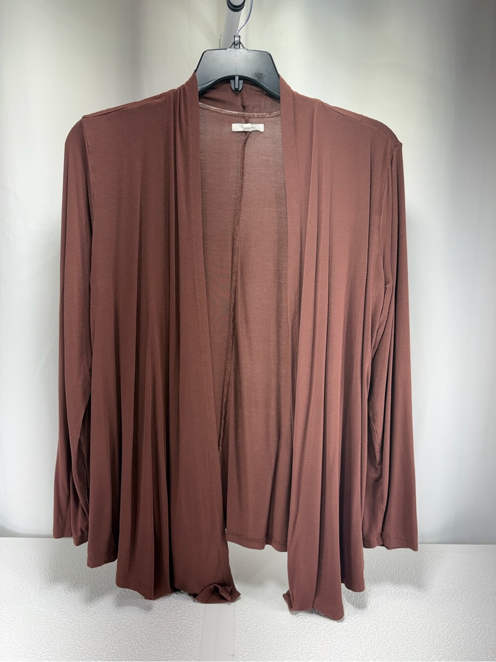 Maurices Chocolate Brown Draped Open Front Cardigan 4754